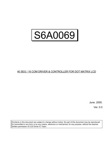 Samsung S6A0069 LCD Driver & Controller