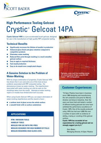 Crystic Gelcoat 14PA brochure