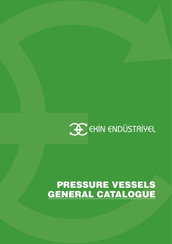 PRESSURE VESSELS GENERAL CATALOGUE