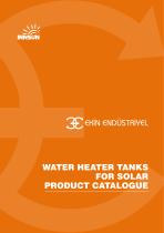 WATER HEATER TANKS FOR SOLAR PRODUCT CATALOGUE