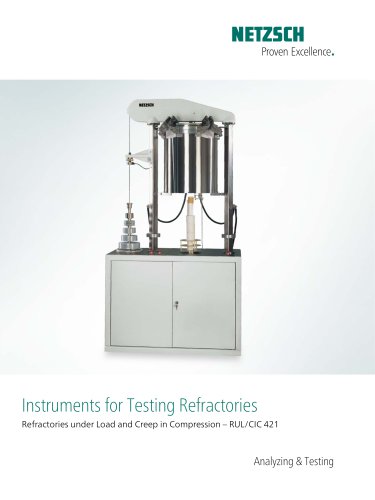 Instruments for Testing Refractories - product brochure