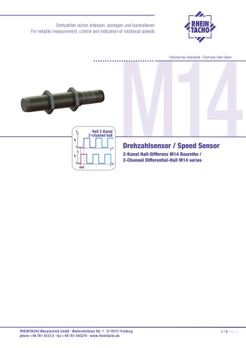 Sensor: 2-Channel Differential-Hall M14 Push-Pull