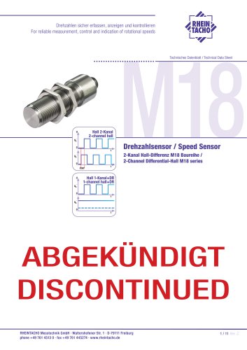 Sensors: 2-Channel Differential-Hall M18 series