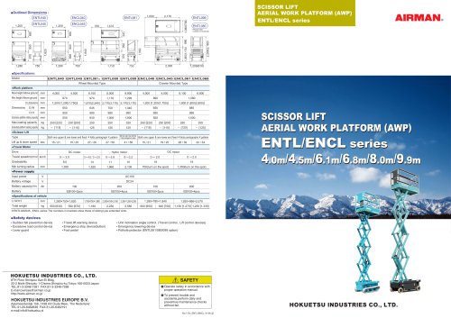 SCISSOR LIFTAERIAL WORK PLATFORM (AWP)ENTL/ENCL series