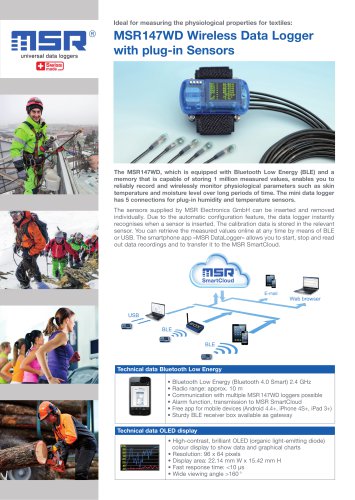 MSR147WD Wireless Data Logger with plug-in Sensors