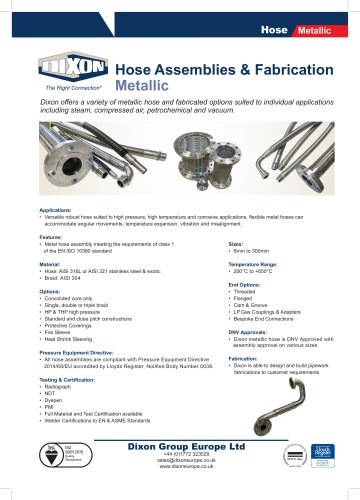 Metallic Hose Assemblies