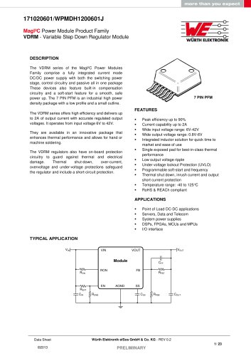 MagI³C-VDRM Variable Step Down Regulator Module  171020601