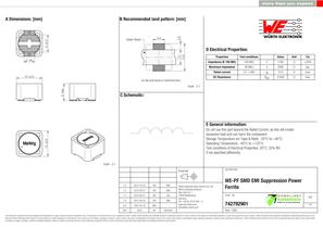 WE-PF SMD EMI Suppression Power Ferrite