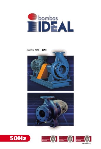 End suction pumps according to DIN 24255 Serie RN-RNI 60 Hz