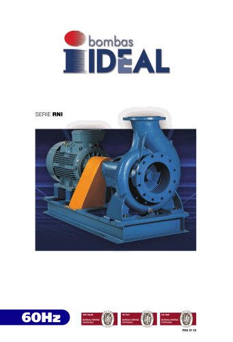 End suctions pumps - Norm DIN 24255- Series RN-RNI-GNI