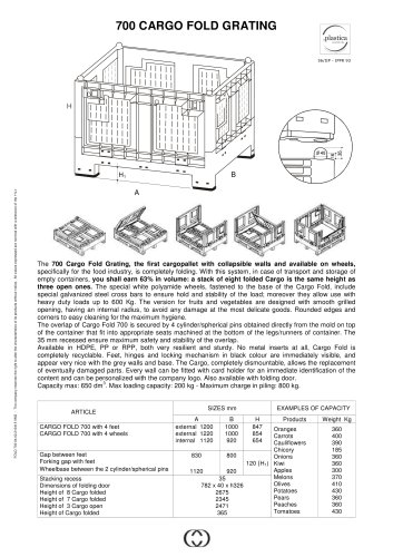 700 Cargo Fold grating