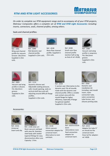 RTM accessories catalogue