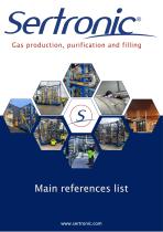 Clients reference list SERTRONIC 