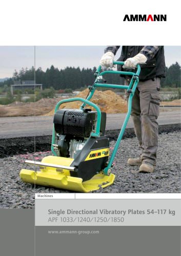 Single Directional Vibratory Plates 54?117 kg APF 1033/1240/1250/1850