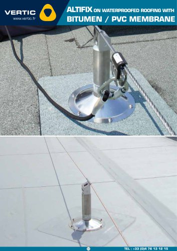 Anchorage point on PVC, bitumen, steel, zinc, copper, aluminium waterproofing