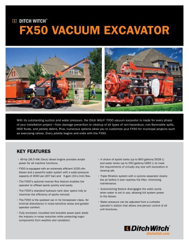 FX50 vacuum excavator