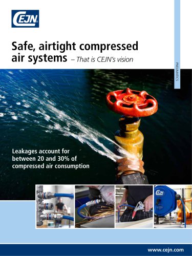 Safe, airtight compressed air systems