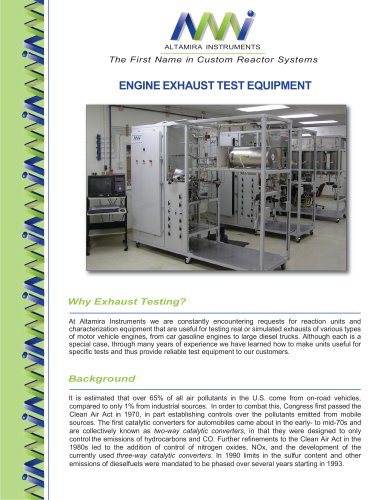 ENGINE EXHAUST TEST EQUIPMENT