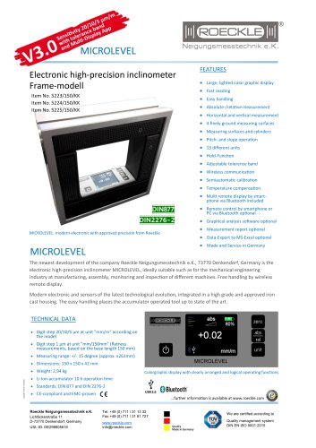 Electronic high-precision inclinometer Frame-modell