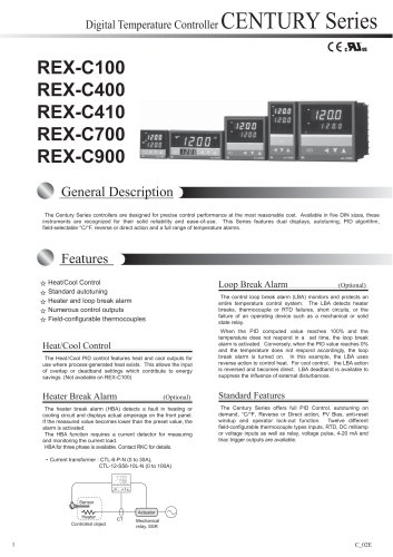 REX-C100 / REX-C400 / REX-C410 / REX-C700 / REX-C900