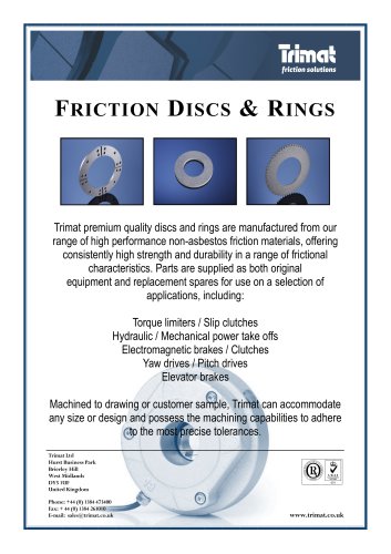 Friction Discs & Rings