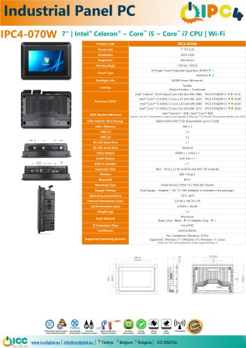 IPC4 Industrial Panel PC EN