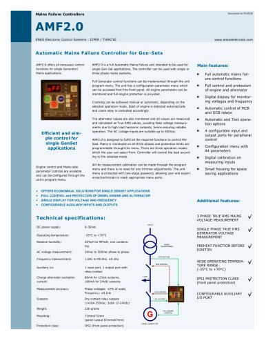 Mains Failure Controllers AMF2.0