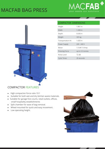 MACFAB BAG COMPACTOR
