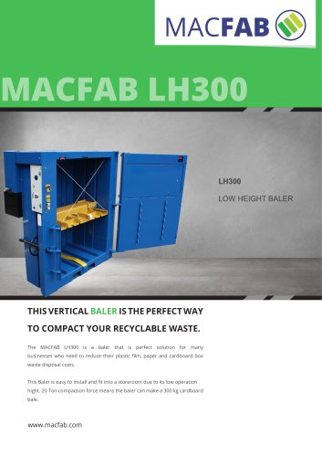 MACFAB LH300 Vertical baling press