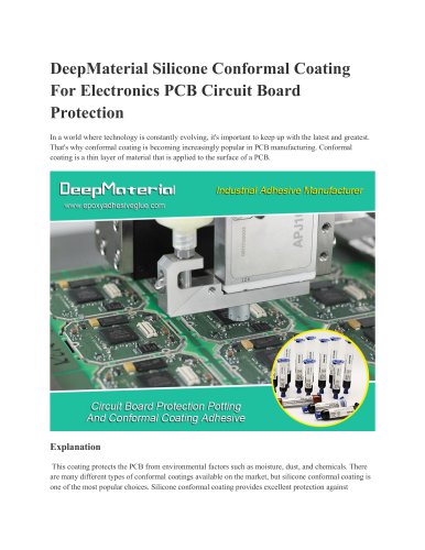 Silicone Conformal Coating For PCB