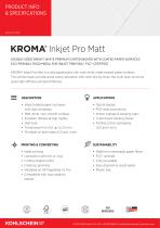KROMA® Inkjet Pro Matt product info & specifications_2022