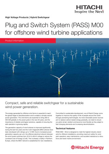 Plug and Switch System (PASS) M00 for offshore wind turbine applications