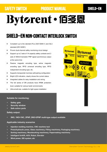 Bytorent Shield–EN non-contact interlock switch