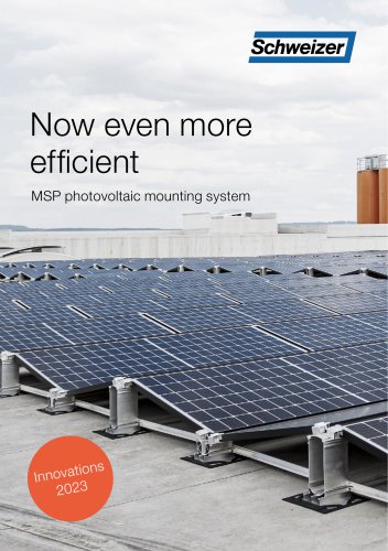 Now even more efficient MSP photovoltaic mounting system