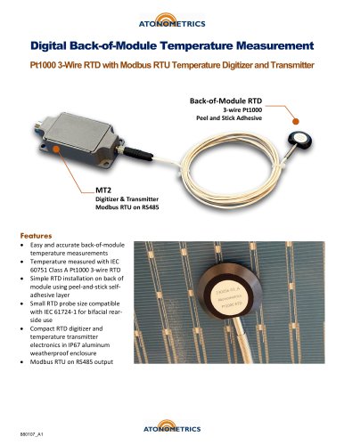 Digital Back-of-Module Temperature Measurement