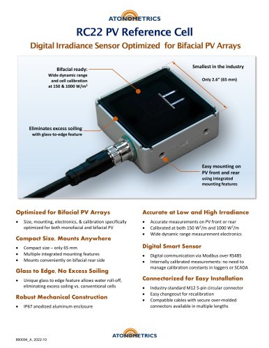 RC22 PV Reference Cell