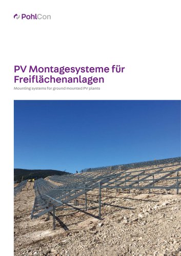 Mounting systems for ground mounted PV plants