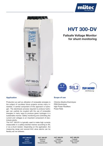 Voltage Transmitter for Shunt Monitoring HVT 300-DV