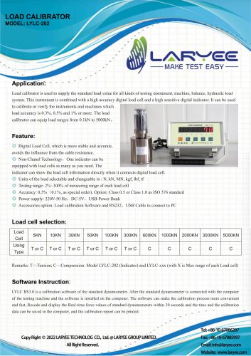 laryee+LYLC load calibrator+LYLC series