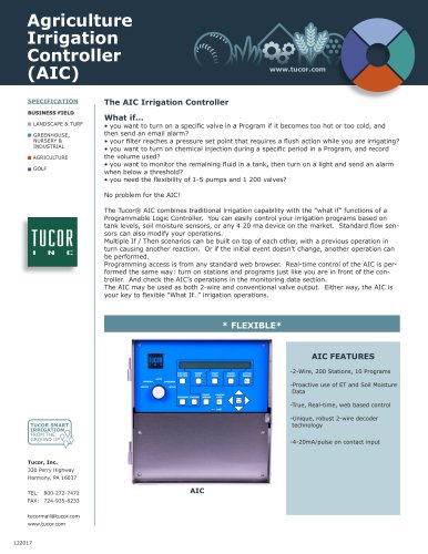 Agriculture Irrigation Controller (AIC)