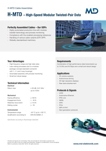 H-MTD – High-Speed Modular Twisted-Pair Data