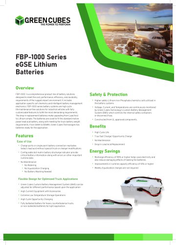 FBP-1000 Series eGSE Lithium Batteries