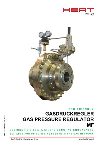 axial Gas Pressure Regulator MEGAFLOW up to 100 bar