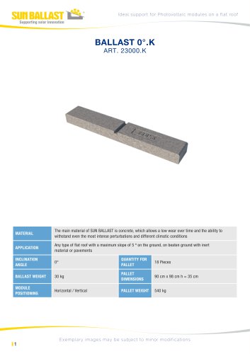 BALLAST 0°.K ART. 23000.K