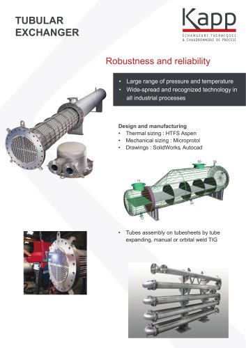 SHELL AND TUBES HEAT EXCHANGERS