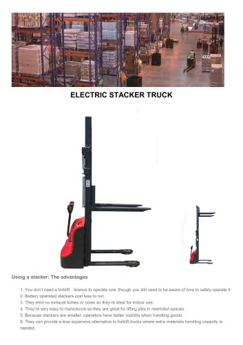 ELECTRIC STACKER TRUCK DDS15-35-MIN