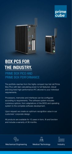 PRIME BOX PICO AND PRIME BOX PERFORMANCE