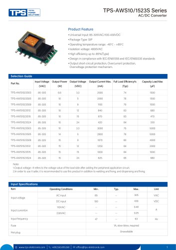 TPS-AWS10/1523S Series