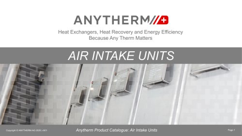 Anytherm Air Intake Units