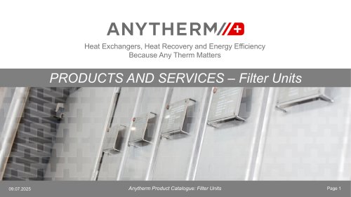 Anytherm Process Air Filtration Units